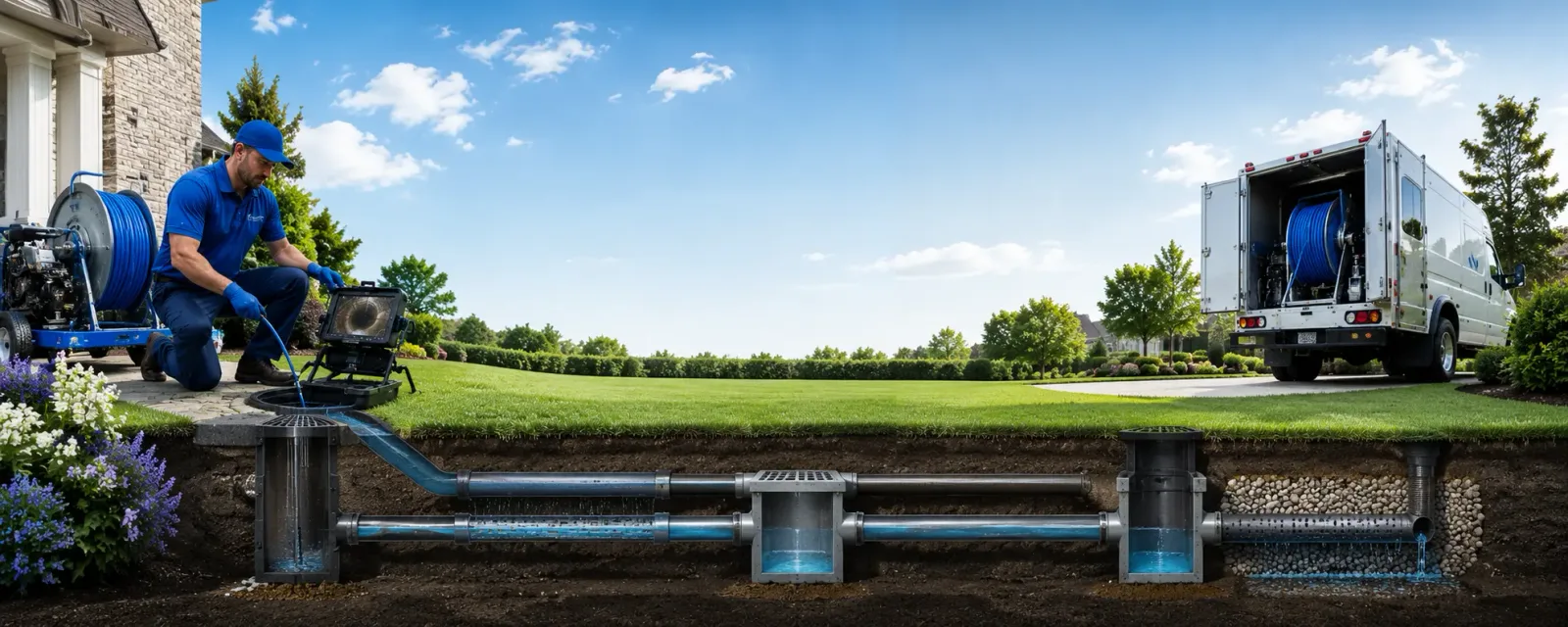 Outdoor drain cleaning information for Caledonia, WI